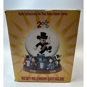 NEW Vintage 2000 Disney Mickey Mouse Millennium Musical Waterglobe May Store